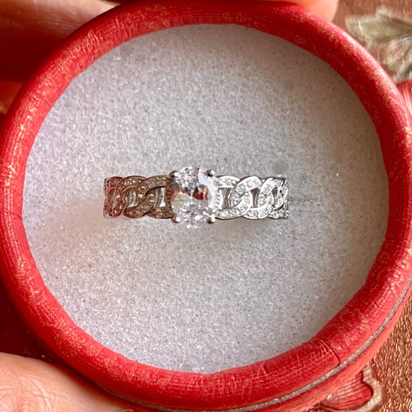 925 Sterling Silver Cuban Ring - Picture 5 of 6